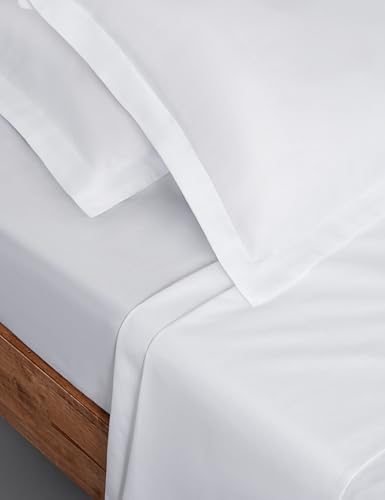 Image of Symbol Premium 100% Pure Cotton Soft Bedsheet for Double Bed - King Size (108x108 inches) with 2 Pillow Covers (27x17 inches) | 400 Threadcount