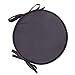 SunaOmni Cojines de Silla de Patio, colchón de Silla Redonda Atada a la Almohadilla de Asiento de heces sin Deslizamiento para jardín de Muebles de 30 cm Almohadillas de Silla Gris Oscuro