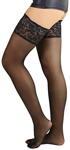 Image of ToBeInStyle Women's Thigh Highs With Smooth Silicone Lace