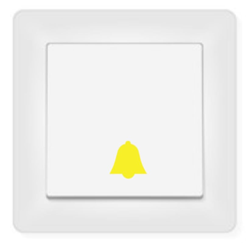 Pack of 6 Bells Sticker Symbol Sticker Decal (RPMs4/1) (Yellow, 15 mm) - Image 4