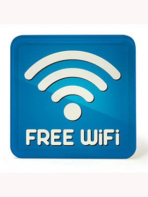 NEW CARTELLO SEGNALETICO QUADRATO - WIFI FREE