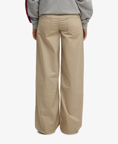 Superdry Para Mujer. W7011313A PantalóN Chino Baggy Beige (30/30), Casual, AlgodóN - 5