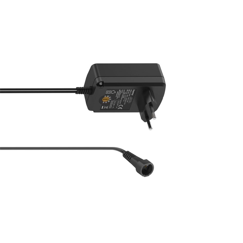 Hama Alimentation Universelle Réglable 3V-12V Chargeur Secteur 1500 mA, 18W (7 Connecteurs CC Amovible Interchangeable – Adaptateur Polyvalent Tablette Enceinte Appareil Électronique) Noir