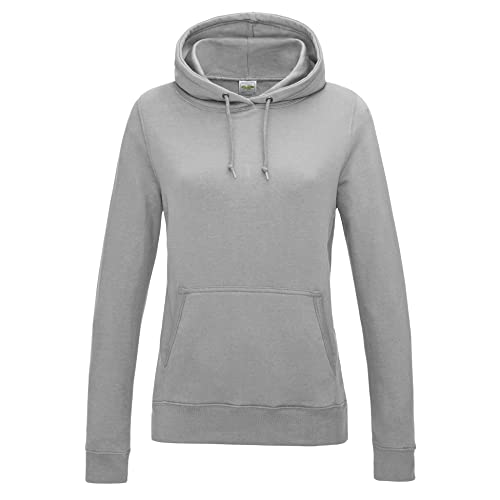 Image of AWDis Women's Girlie College Hoodie, Grey (Heather Grey), 8 (Manufacturer Size:X-Small)