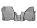 WeatherTech Custom Fit FloorLiners for Ford Super Duty - 1st Row - Over The Hump (464341), Grey