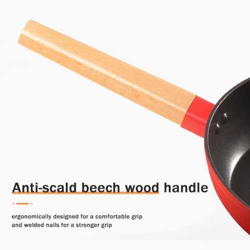 Wok con revestimiento antiadherente, 28 cm, rojo miniatura 2