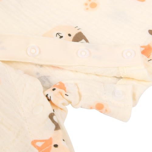 Image of Infant Kimono Robe Newborn Cotton Yarn Robe Baby Romper