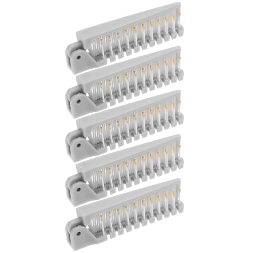 NOLITOY 5個折りたたみヘアブラシ 両面広歯 細歯コーム 軽量コンパクトポー