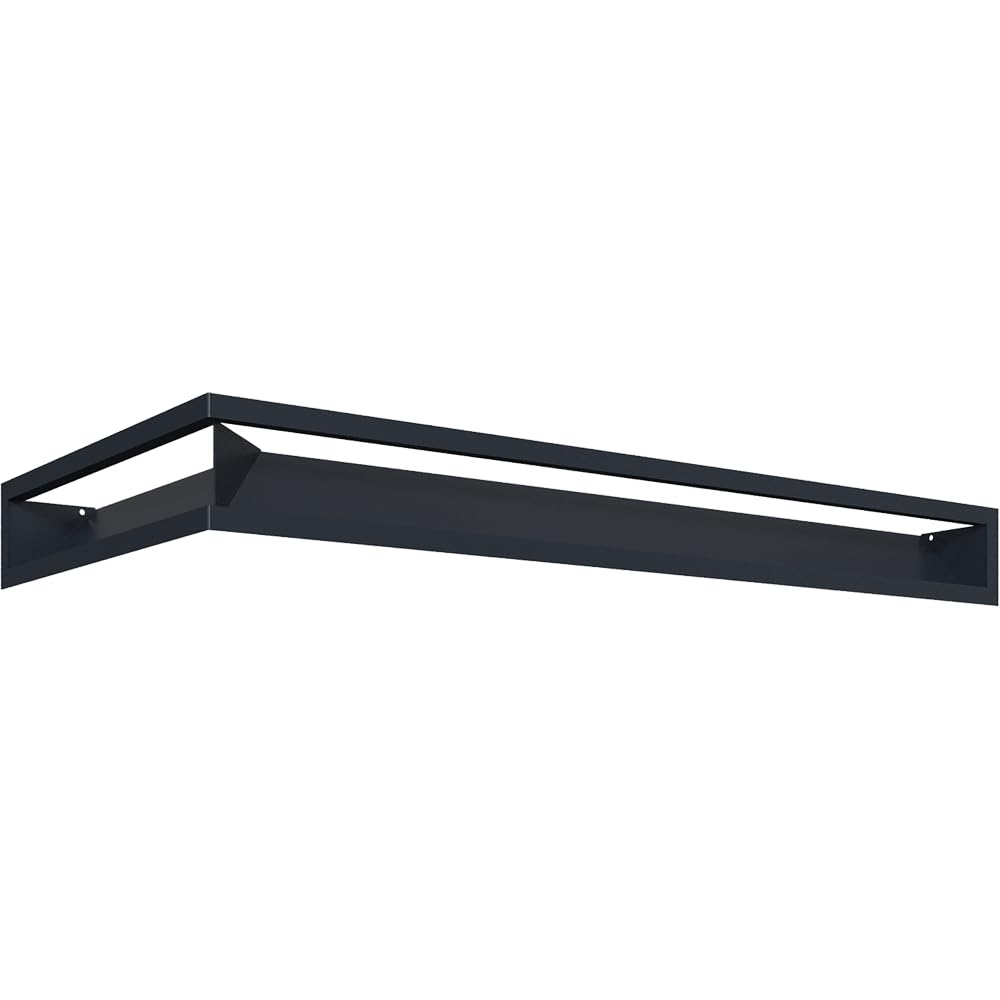 Rejilla de Chimenea de Esquina de Aire SF Derecha Negro 40 x 80 x 9 - KRATKI
