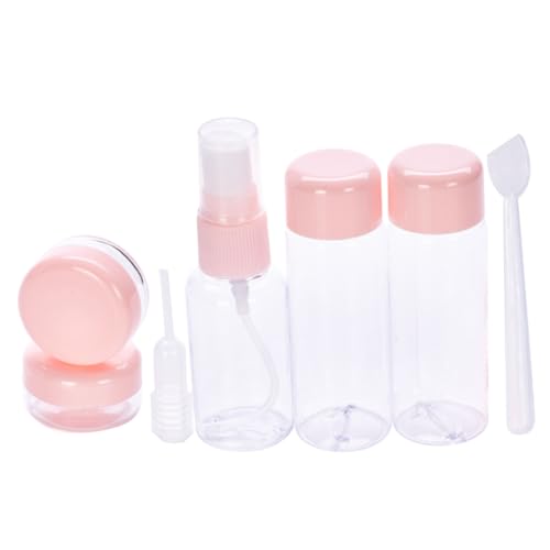 Beaupretty 7個 トラベルボトル 化粧品容器 化粧品旅行容器 ローションポンプボトル 旅行用トイレタリー容器 詰め替え可能なトラベルコンテナ シャンプーボトル ピンク