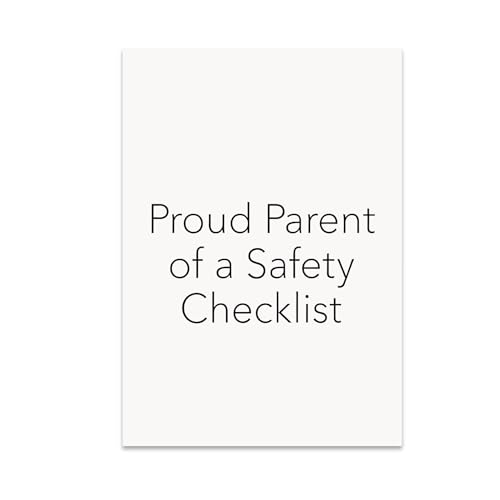 Proud Parent Poster Print - Minimalist Safety Checklist Art -