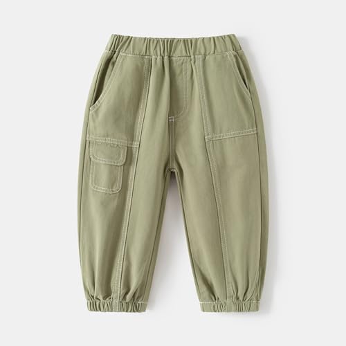 Kids Boys Cargo Pants Elastic Waist Baggy Joggers Light Leisure Toddler Trousers Hiking Outdoor Activities2