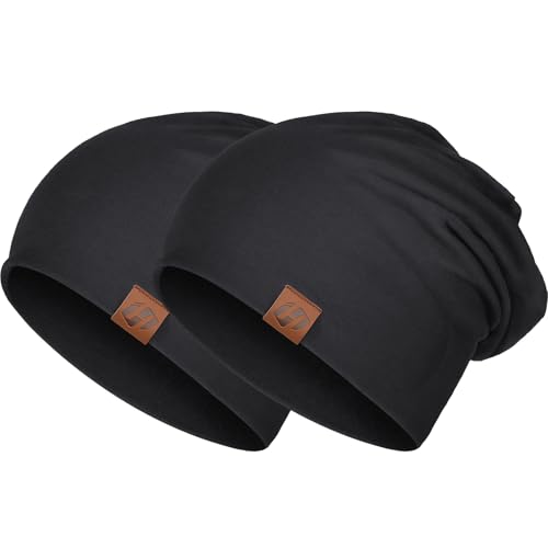 Bonnet en coton doux unisexe souple extensible pour adulte