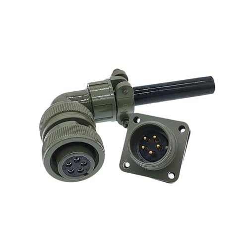 Conector circular MS3102 MIL-C-5015 de 5 pines para panel industrial y cable blindado 2