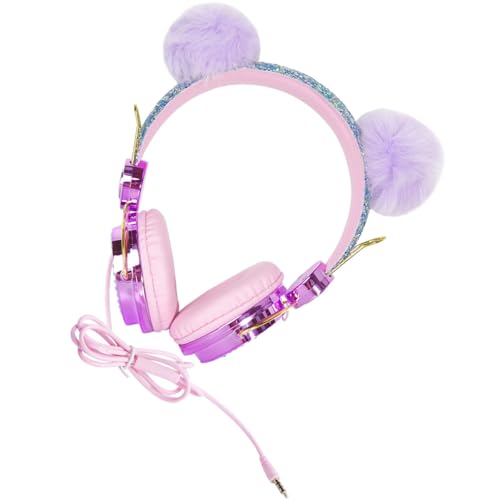 MOBUTOFU Auriculares Infantiles Color Aleatorio con Micrófono Supraaurales y Protección Auditiva Diseño Cómodo en Abs Compatibles con Ordenador