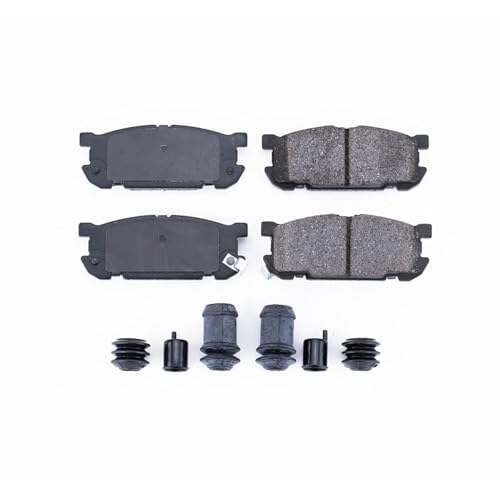 Image of PowerStop Rear Brake Pads for Mazda Miata 2001-05 - Z17 Ceramic Brake Pads with Installation Hardware, 17-891