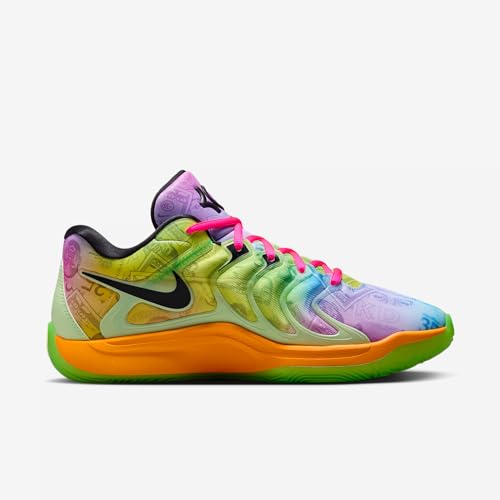 KD17 Basketball Shoes (HF1811-700, Barely Volt/Hyper Pink/Total Orange/Baltic Blue)3