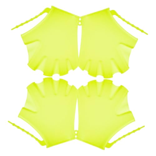 BESPORTBLE Water Gloves Hand Paddles Swim Training Equipment 2 Pairs Silicone Gloves for Pool