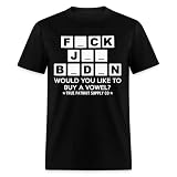 FJB Would You Like to Buy A Vowel Funny Anti Biden Meme Unisex Classic T-Shirt (Black, Large)