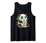 Kawaii Cute Anime Panda Otaku Japanese Bubble Boba Tea Gift Tank Top