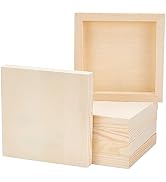 Amazon.co.jp: OLYCRAFT 8個 ウッドキャンバスボード 15*15cm ウッド