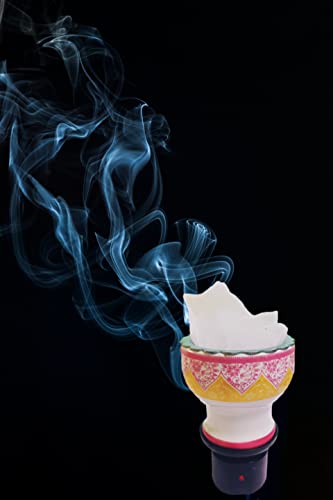 Deluxe Direct Plug-In Electric Incense Burner For Oud/Bakhoor/Lobaan/ Aroma Oil - Metal, Black