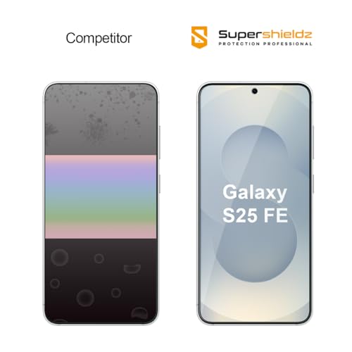 Image of Supershieldz (3 Pack) Designed for Samsung (Galaxy S25 FE) Tempered Glass Screen Protector, Anti Scratch, Bubble Free