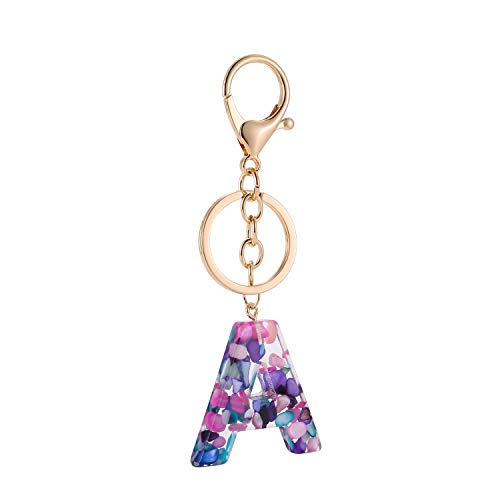 Letter A Keychain Accessories Cute Crystals Keyring Initial Key Ring For Women #TOP26