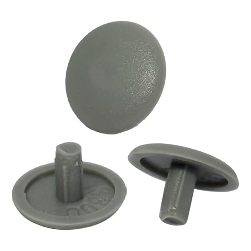 Image of (Pack of 40) Window Gray Plastic Hole Plugs 0.47 inch x 0.12 inch (12 x 3 mm), Drill Hole Cover Caps, Furniture Hole Plug, Screw Hole Plugs