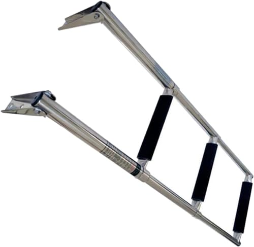 Escalera telescópica de acero inoxidable 3 pasos para piscina miniatura 4