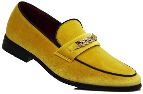 Image of Enzo Romeo Plum05 Men's Dress Loafers Elastic Slip on with Buckle Fashion Shoes