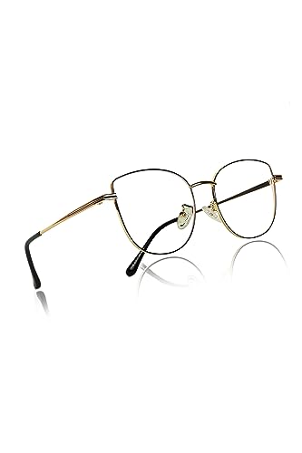 Image of Jodykoes Cat Eye Frames for Women Premium Series Designer Eyeglasses with Blu Cut Anti-Glare Protection | Fashionable Metal Frames | Ideal for Computer and Blue Rays
