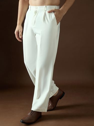 Image of Men'S Casual Regular Korean Pant | Solid Traditional Pant for Kurta | Festive, Wedding
