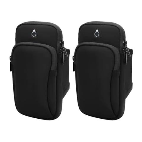 2 Pack Black Sports Phone Armbands Cover