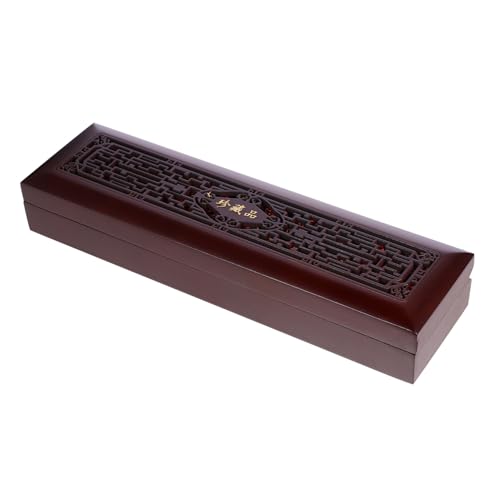 OUNONA Caja de Madera para Joyas con Diseño Vintage Organizador para Collares y Pulseras Almacenamiento Elegante y Práctico con Tapa Decorativa