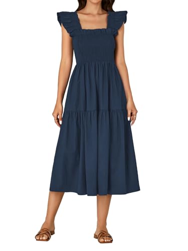 Image of Rooscier Women's A Line Smocked Midi Dress