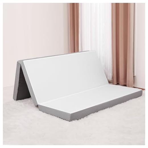 Forias Memory Foam Folding Mattress Queen, 4 Inch Tri-fold Mattress, Breathable Foldable Mattress Topper with Washable Cover, Portable Mattress for Floor Guest Bed Queen Size 80" L x 60" W x 4" H