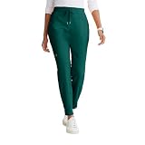 Barco One Boost Classic Fit Scrub Jogger for Women – Hunter Green, 3-Pocket Mid-Rise Pants w/ 360 Spandex Stretch, Moisture Wicking, Anti-Static and Quick-Shed – Small, Regular Fit