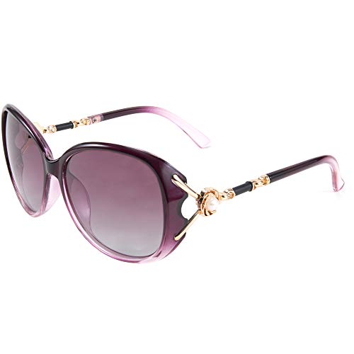 FEISEDY Ladies Classic Polarized Sunglasses Oversized Vintage Shades for Women Small Face B27292