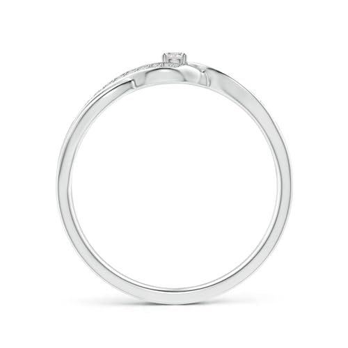 Angara Natural Diamond Solitaire Promise Ring for Women | Solitaire Round Diamond in 14K Solid Gold/Sterling Silver/Platinum | April Birthday, Anniversary Gemstone Jewellery Gift2