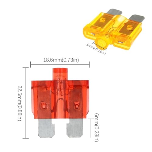 10PCS 5A 10A 15-40A Auto Fuse Inserts Car Insurance Tablets Fuse with Lamp(10A) miniatura 6