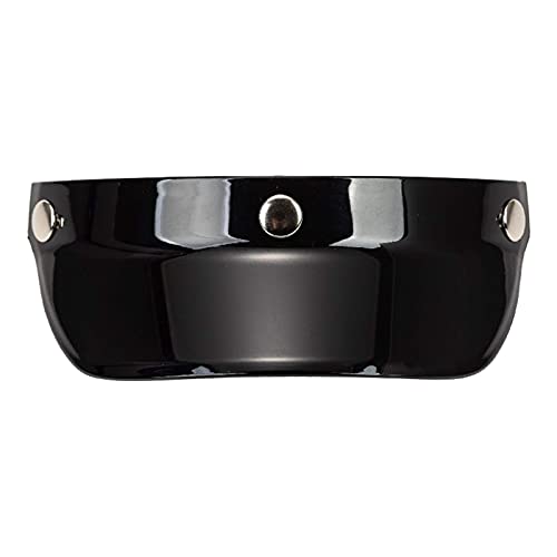 zalati Open Helmet Visor Peak Shield Retro Style for Making DIY Decorative Replacement Helmet Motorbike - Black