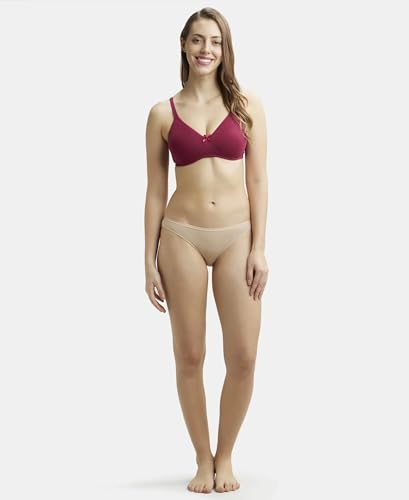 Jockey 1722 Women's Wirefree Non Padded Super Combed Cotton Elastane Stretch Medium Coverage Everyday Bra with Concealed Shaper Panel and Adjustable Straps