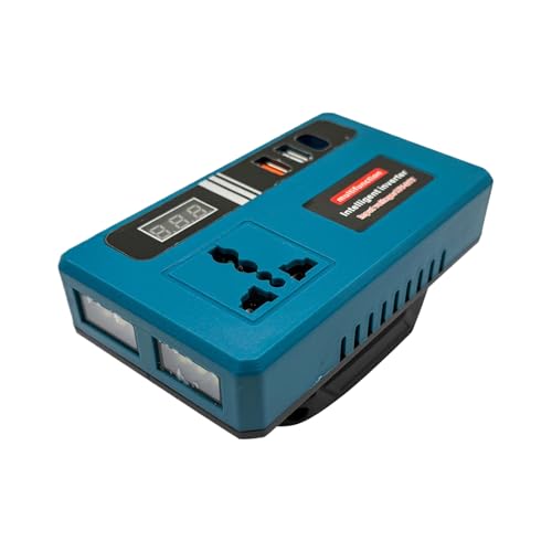 21V Battery Inverter with LED Light - Portable Power Tool Adapter Charger,Generator Converter | Universal 150W Charger For Car, RV, Outdoor Use