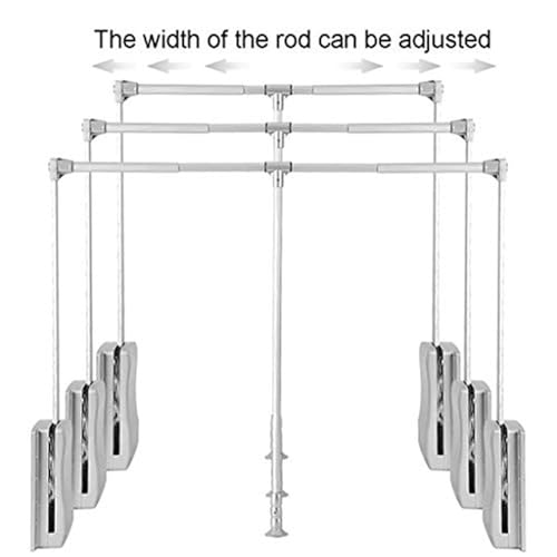 Tringle de penderie rétractable robuste pour optimiser le rangement d'un dressing moderne