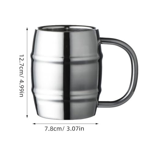 Jarra para Cerveza de Acero Inoxidable con Mango y Doble Pared 6