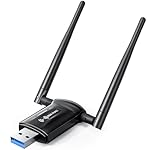 USB WiFi Adapter for Desktop PC - 1300Mbps Wi-Fi 5G 2.4G USB 3.0 Wireless Adapter with WiFi Antenna for Win11/10/7 WiFi Dongle for Desktop PC Laptop Internet Network Wi-Fi Card