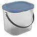 Rotho Albula Waschmittelbehälter 6l mit Deckel, Kunststoff (PP recycelt) , blau/transparent, 6l (23.5 x 20.0 x 20.8 cm)