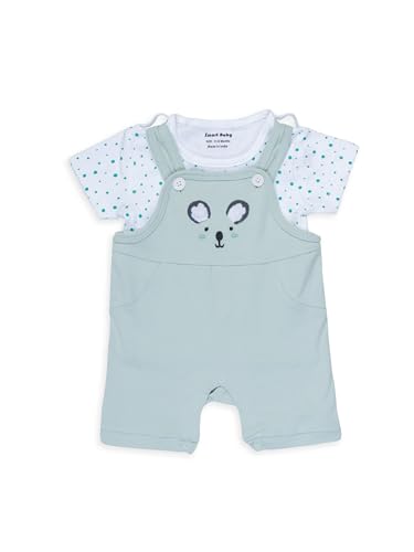 Image of Smart Baby Printed Pure Cotton Dungaree Set for Baby Boy & Baby Girl