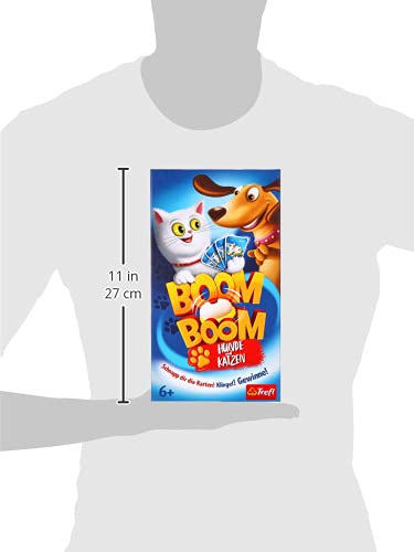 Trefl, Boom Boom Hunde und Katzen, Spiel mit Glocke, Familienspiel, Gesellschaftsspiel für Erwachsene und Kinder ab 6 Jahren 2192 Farbig